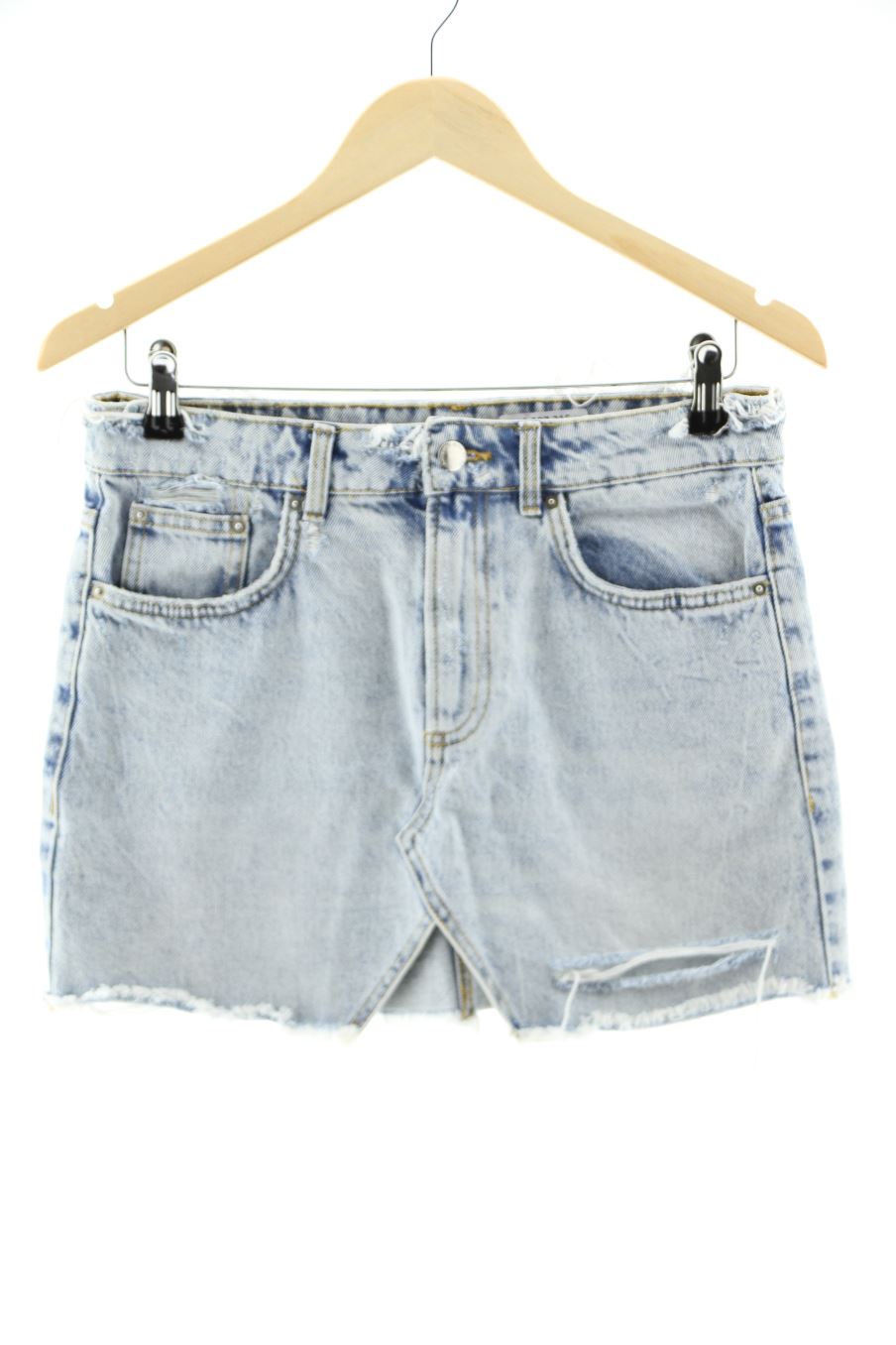 Jupe Trafaluc de la taille S, de couleur bleu de denim
