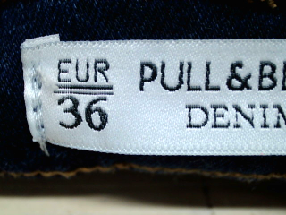 Vaqueros de Pull & Bear de la talla 36, de color azul de ropa vaquera