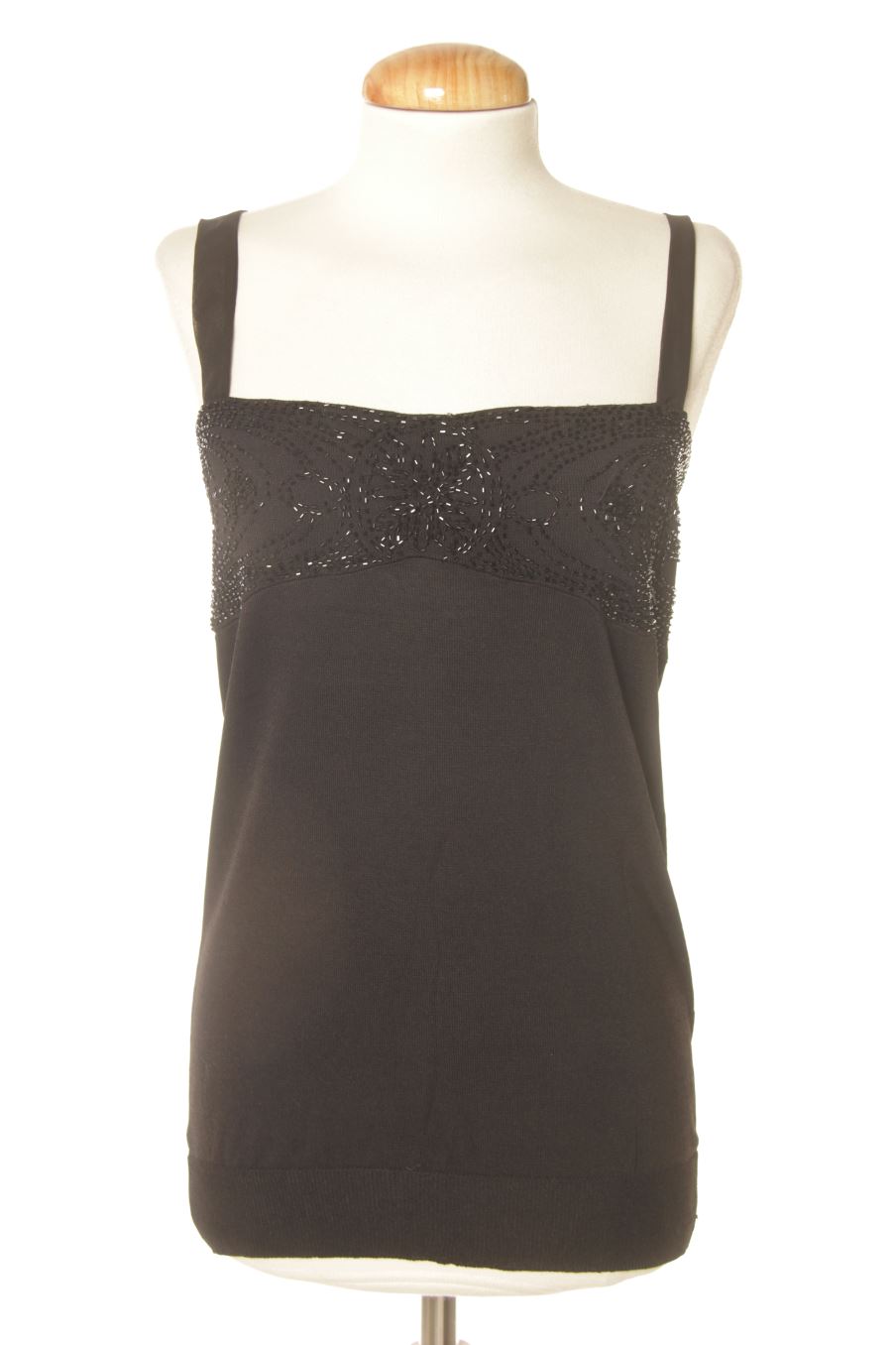 Top de Zara de la talla L, de color negro