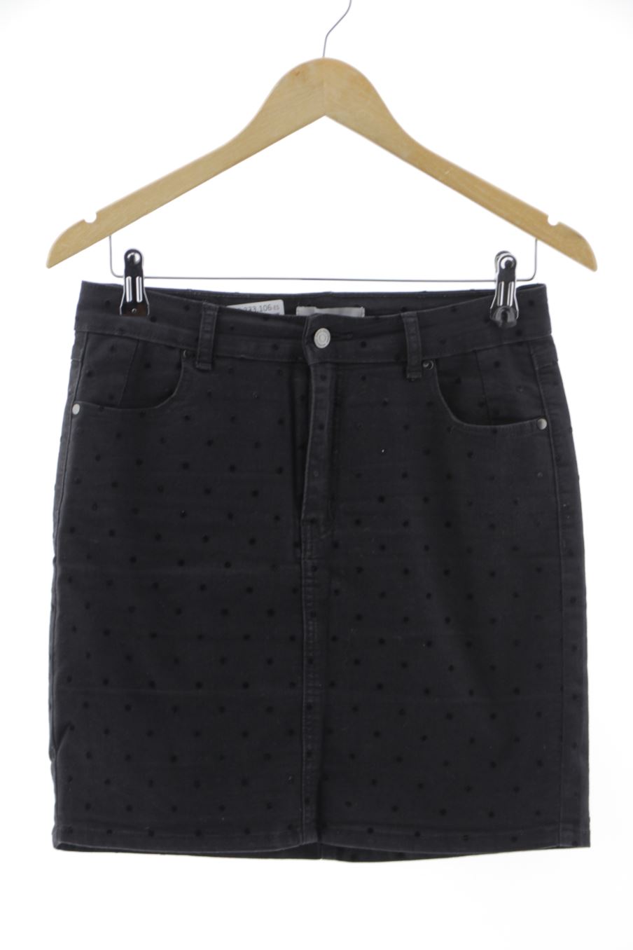 Jupe Amichi de la taille 38, de couleur noir de denim