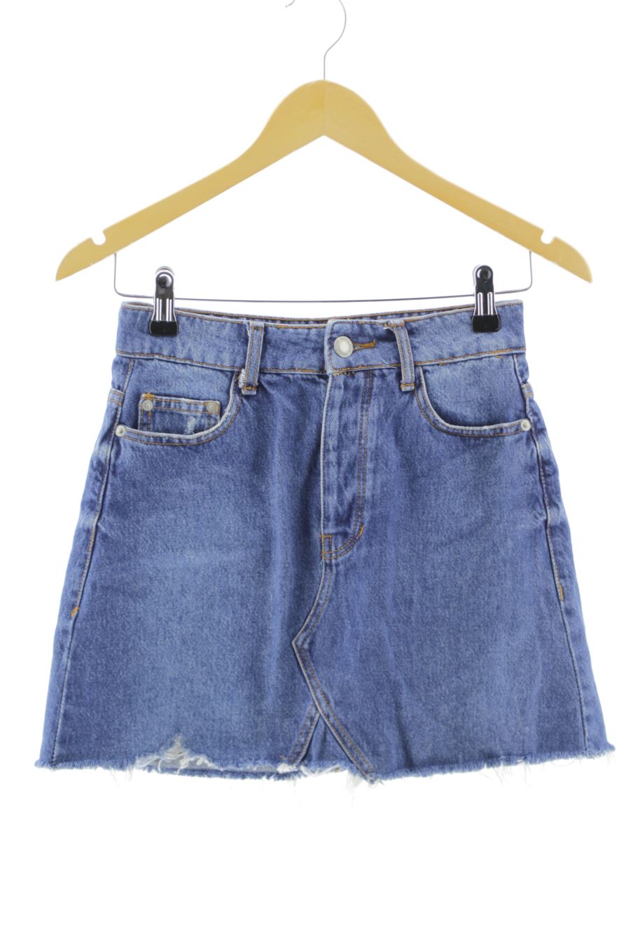 Jupe Bershka de la taille 36, de couleur bleu de denim