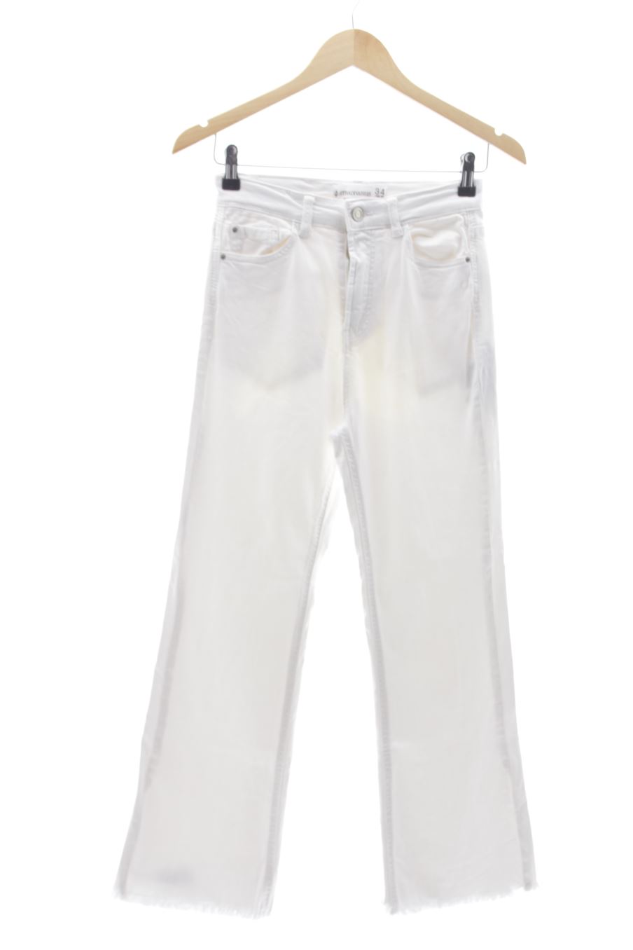 Vaquero de Stradivarius de la talla 34, de color blanco de ropa vaquera