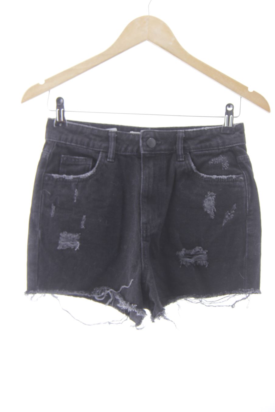 Pantalón corto de Pimkie de la talla 34, de color negro de ropa vaquera