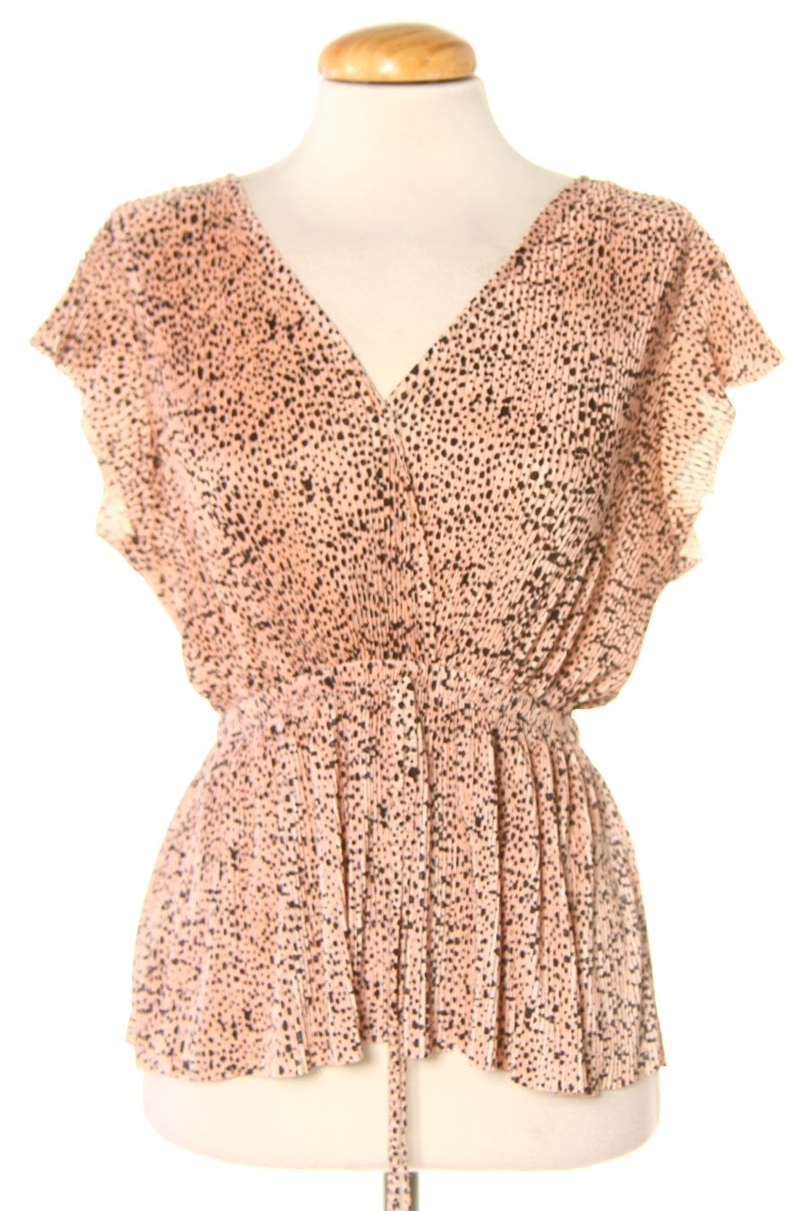 Blouse à manches courtes Stradivarius de la taille L, de couleur rose