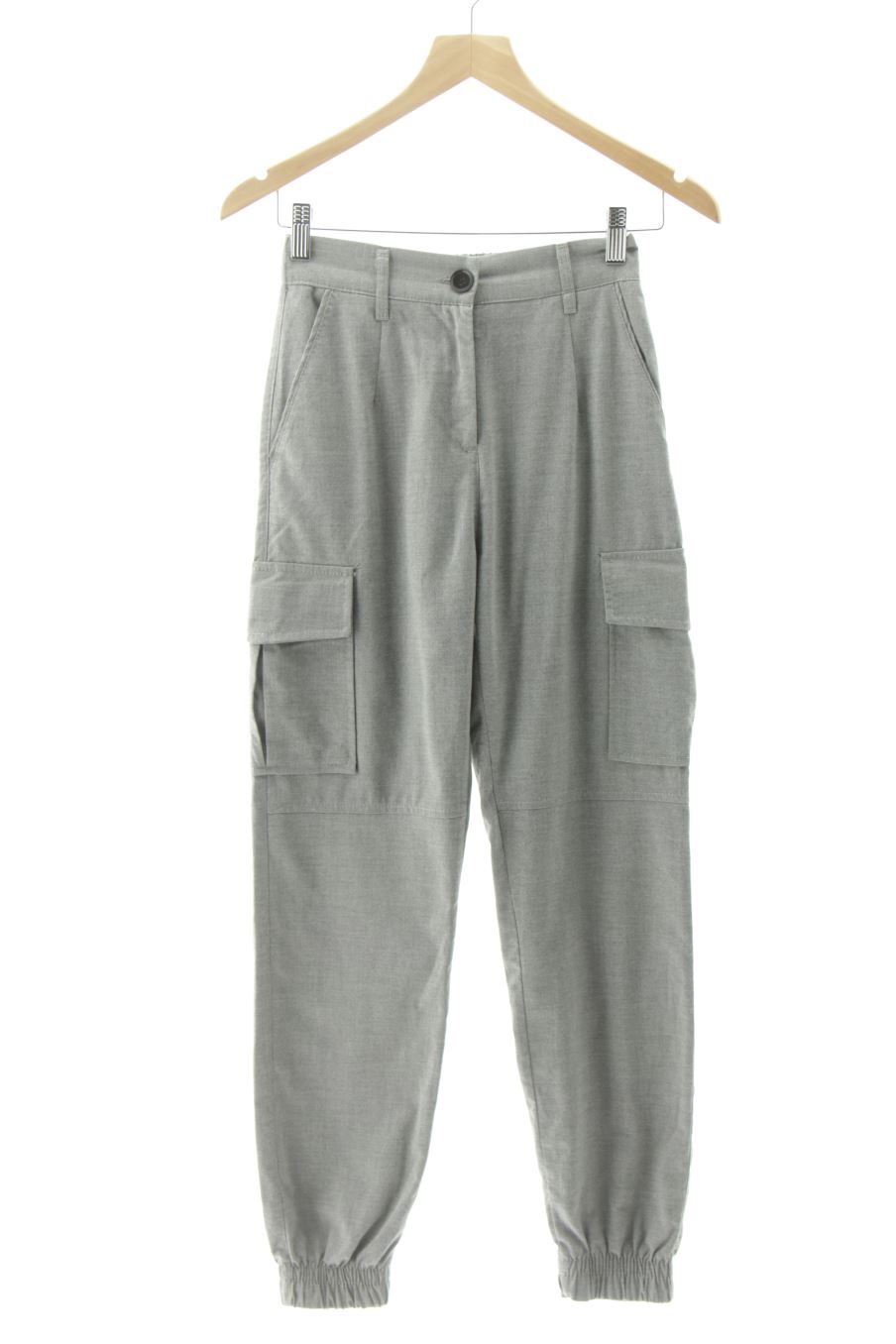 Casual Hose von Bershka Größe 34, Farbe Grau, für