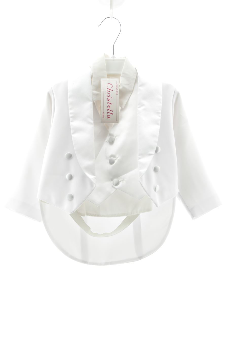 Traje de ceremonia de Christella Créations de la talla 18 meses con etiqueta