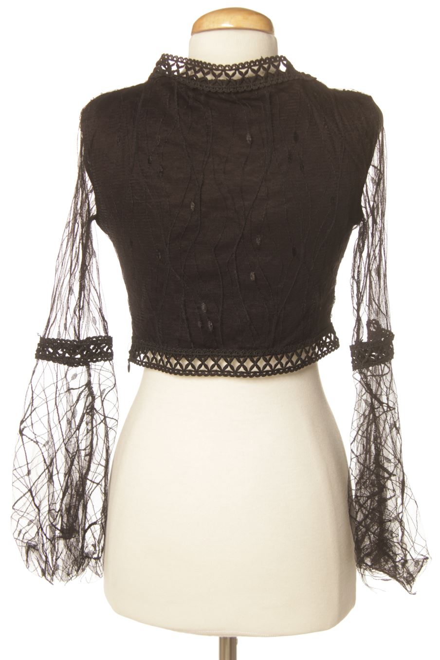 Blouse à manches longues Made in italy de la taille M, de couleur noir