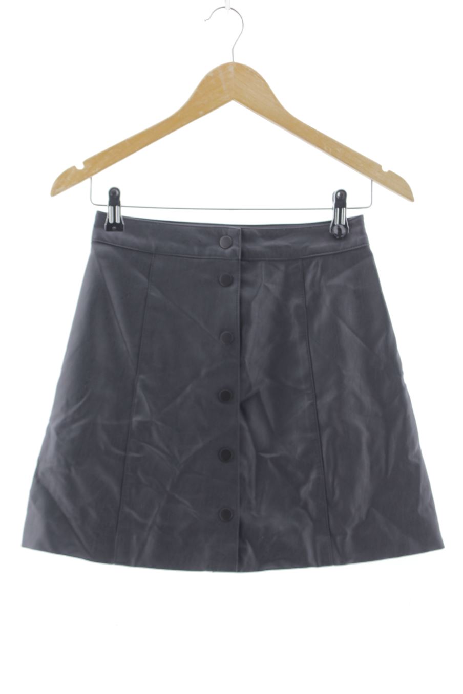 Falda de H&M de la talla 34, de color negro de sintético