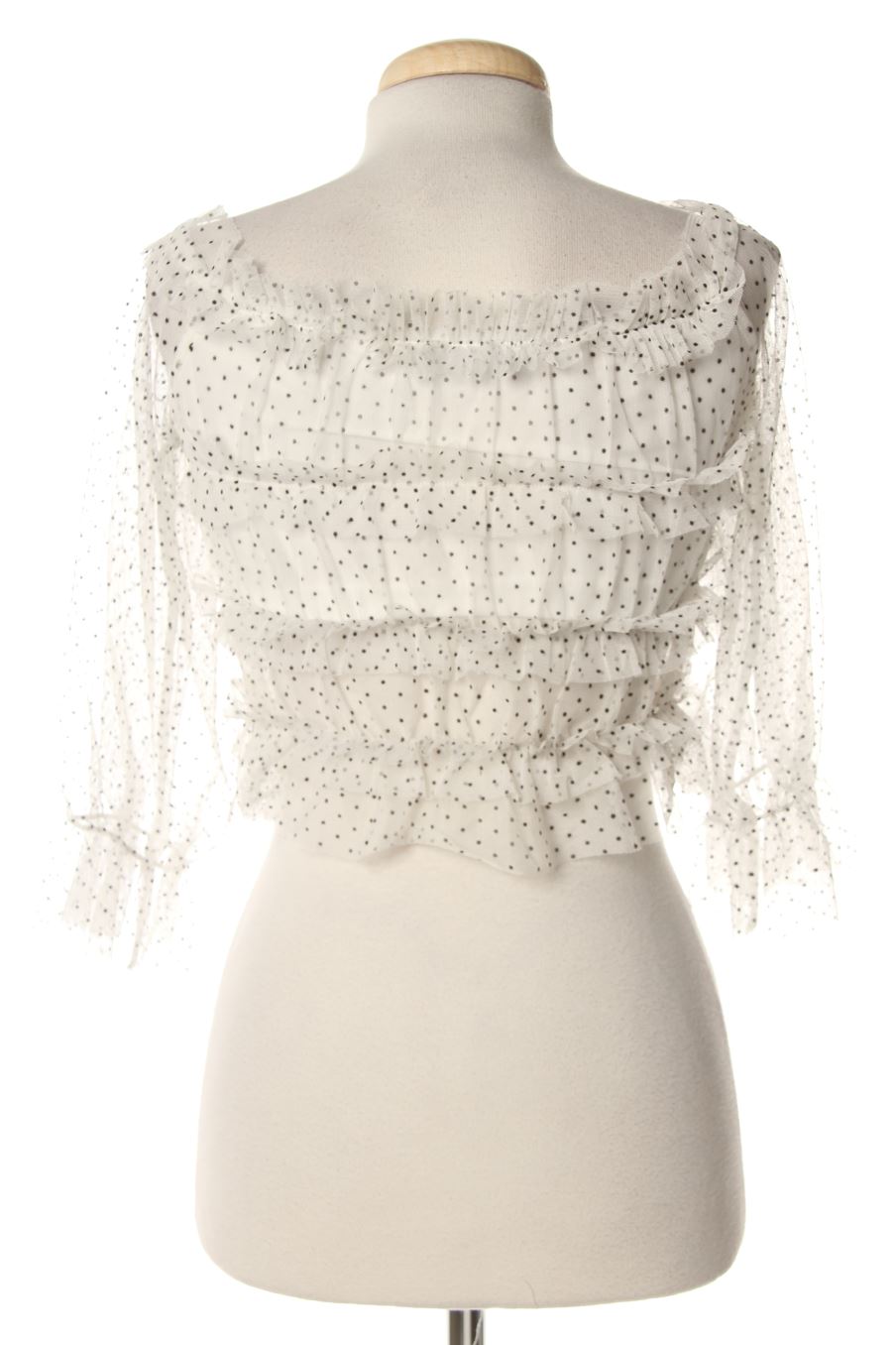 Blusa de manga larga de Bershka de la talla L, de color blanco