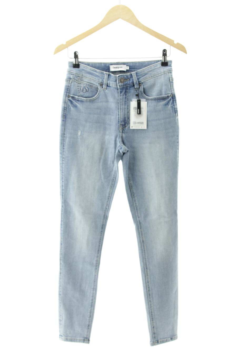 Jeans Desigual de la taille 38, de couleur bleu de denim