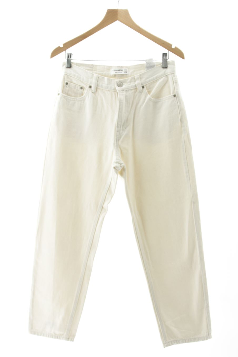 Vaquero de Pull & Bear de la talla 38, de color beige de ropa vaquera