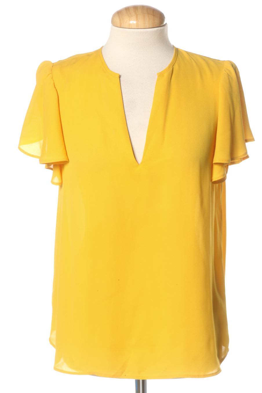 Blusa a maniche corte de Mango de la talla S, de color giallo