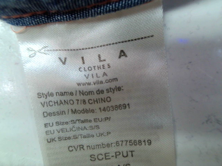 Pantalon Vila de la taille S, de couleur marron