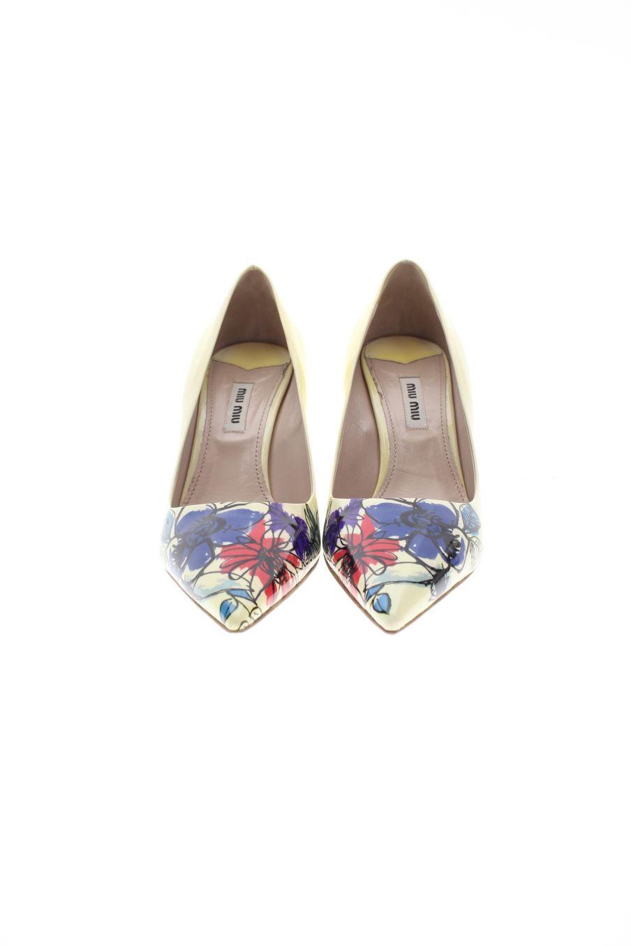 Zapatos de tacon de Miu Miu de la talla 38, de color flores de