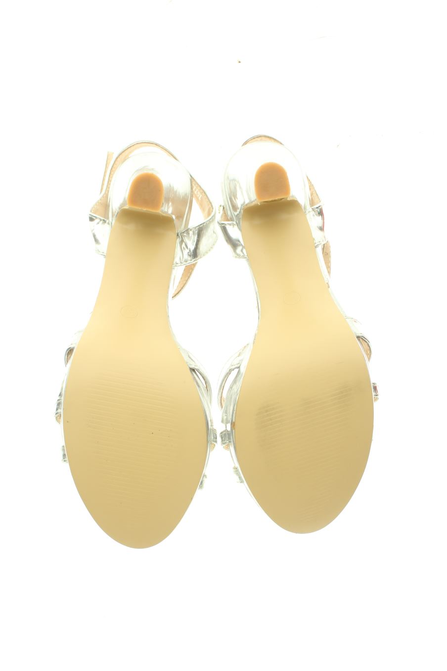 Sandalias tacon de Tino Gonzalez de la talla 37, de color plateado de