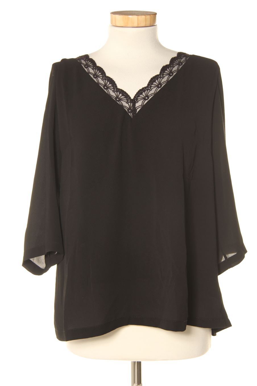 Blusa de manga larga de Y'coo Paris de la talla L, de color negro