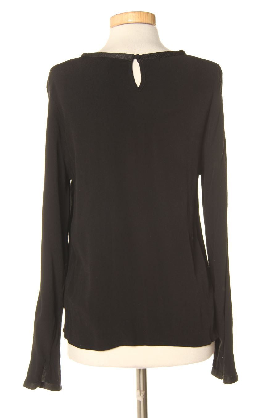 Blouse à manches longues Surkana de la taille L, de couleur noir