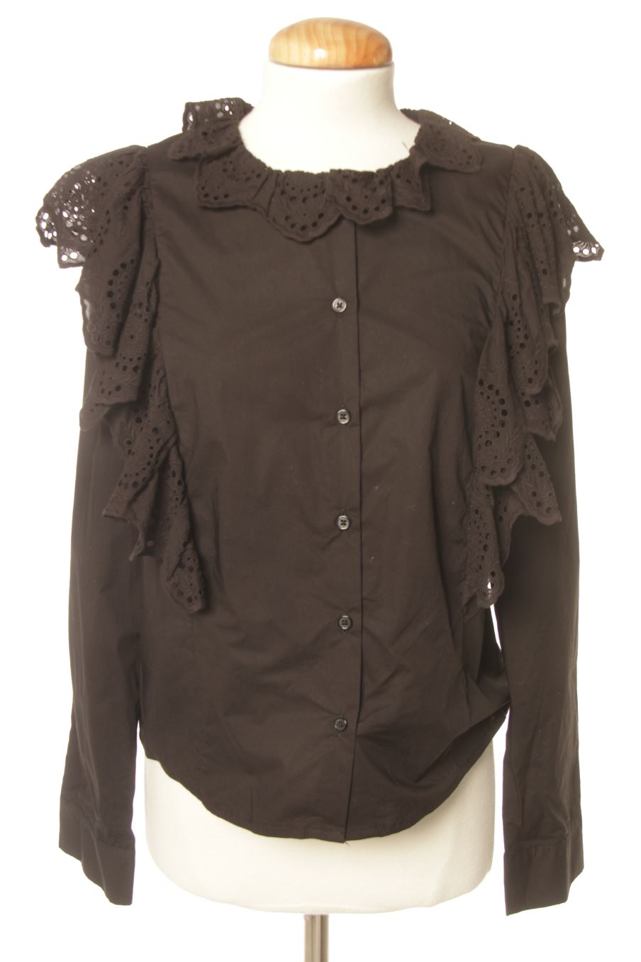 Blouse à manches longues Mango de la taille S, de couleur noir