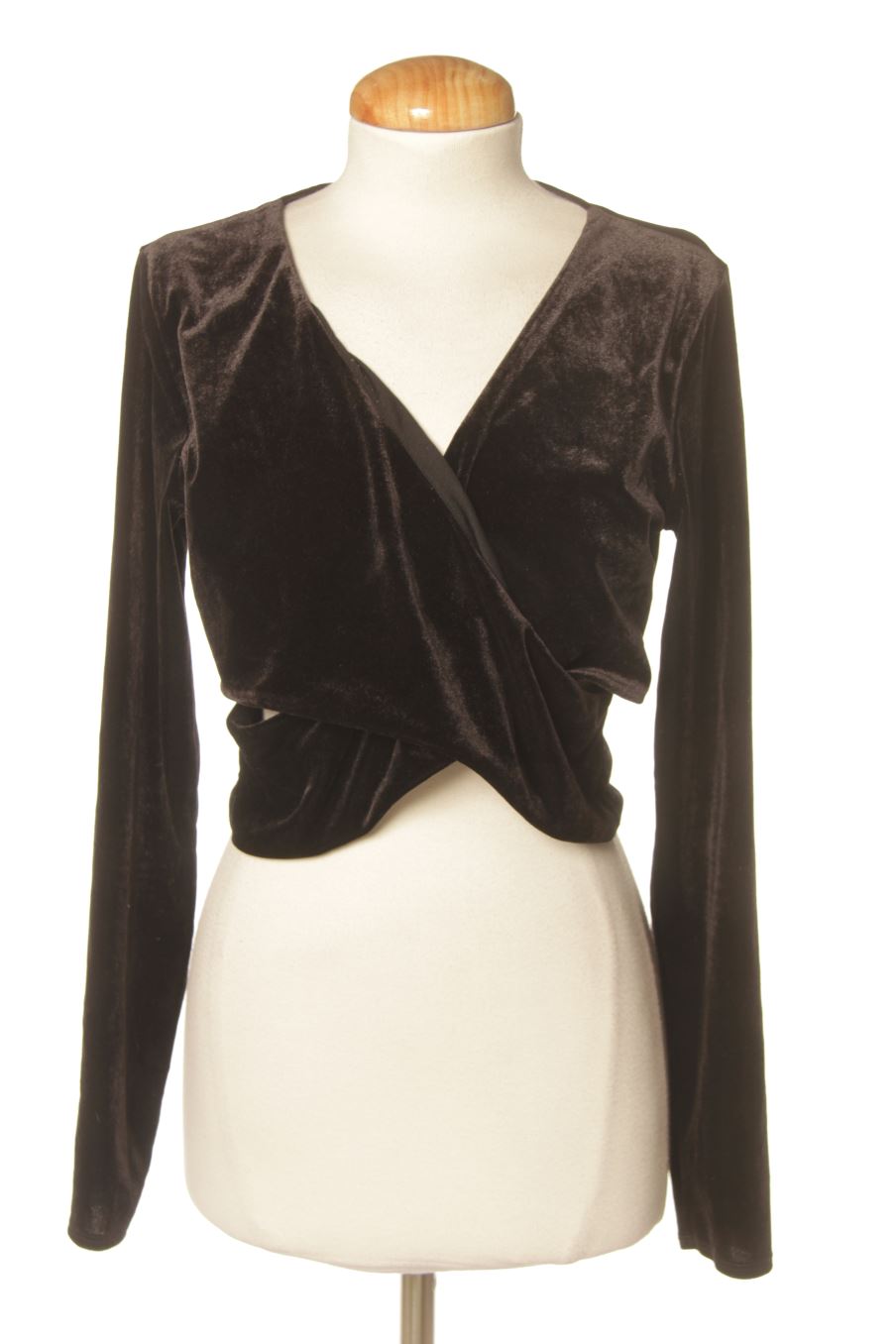 Top H&M de la taille L, de couleur noir de velours
