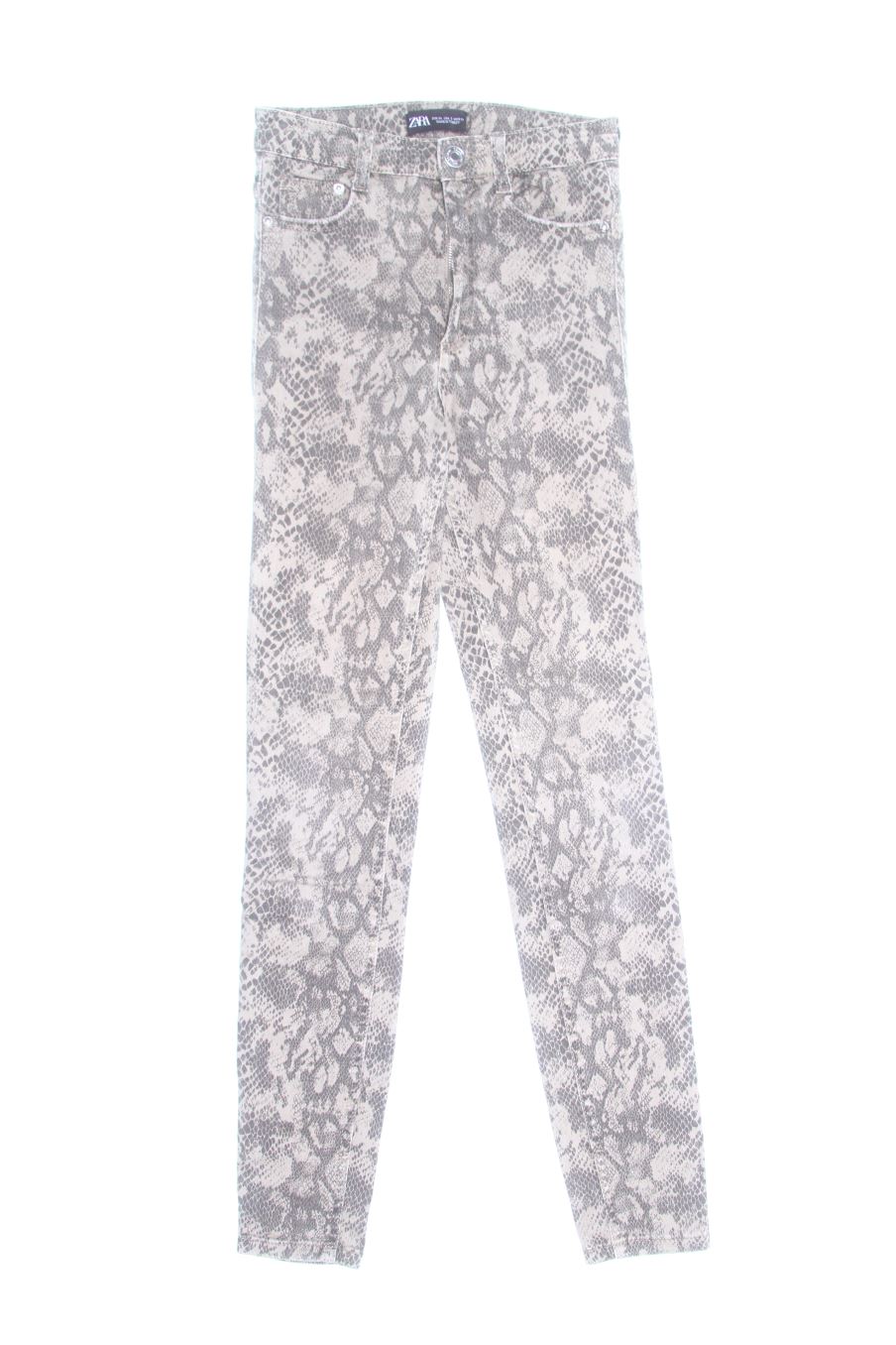 Jeans Zara de la taille 34, de couleur animal print de denim