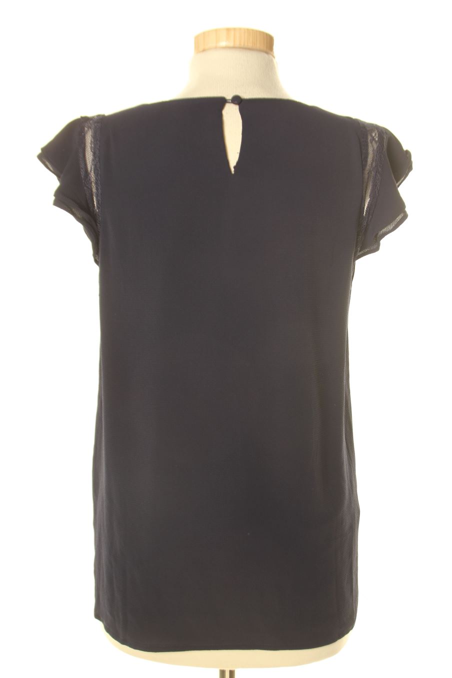 Blouse à manches courtes Majolica de la taille S, de couleur bleu marine