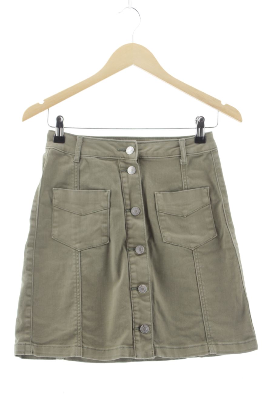 Falda de Cache cache de la talla XS, de color verde de ropa vaquera