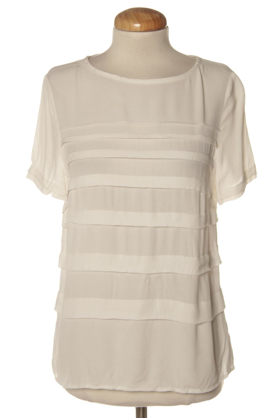 Kurzärmelige Bluse von Promod Größe S, Farbe Weiss, für