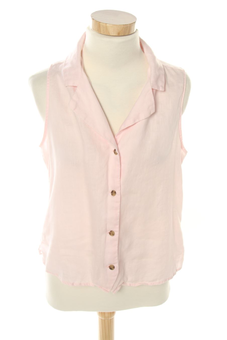 Camisa sin mangas de Mango de la talla S, de color rosa