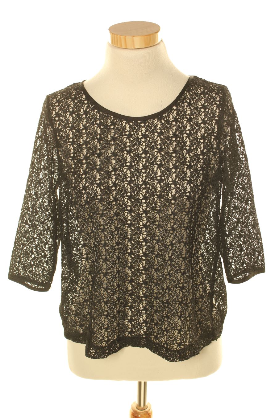Blusa de manga larga de Mango de la talla S, de color negro