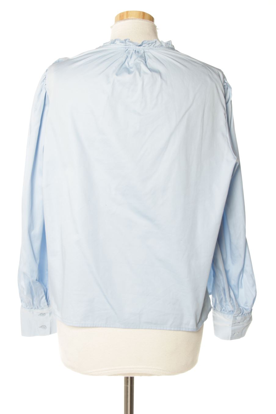 Blouse à manches longues Monoprix de la taille 38, de couleur bleu