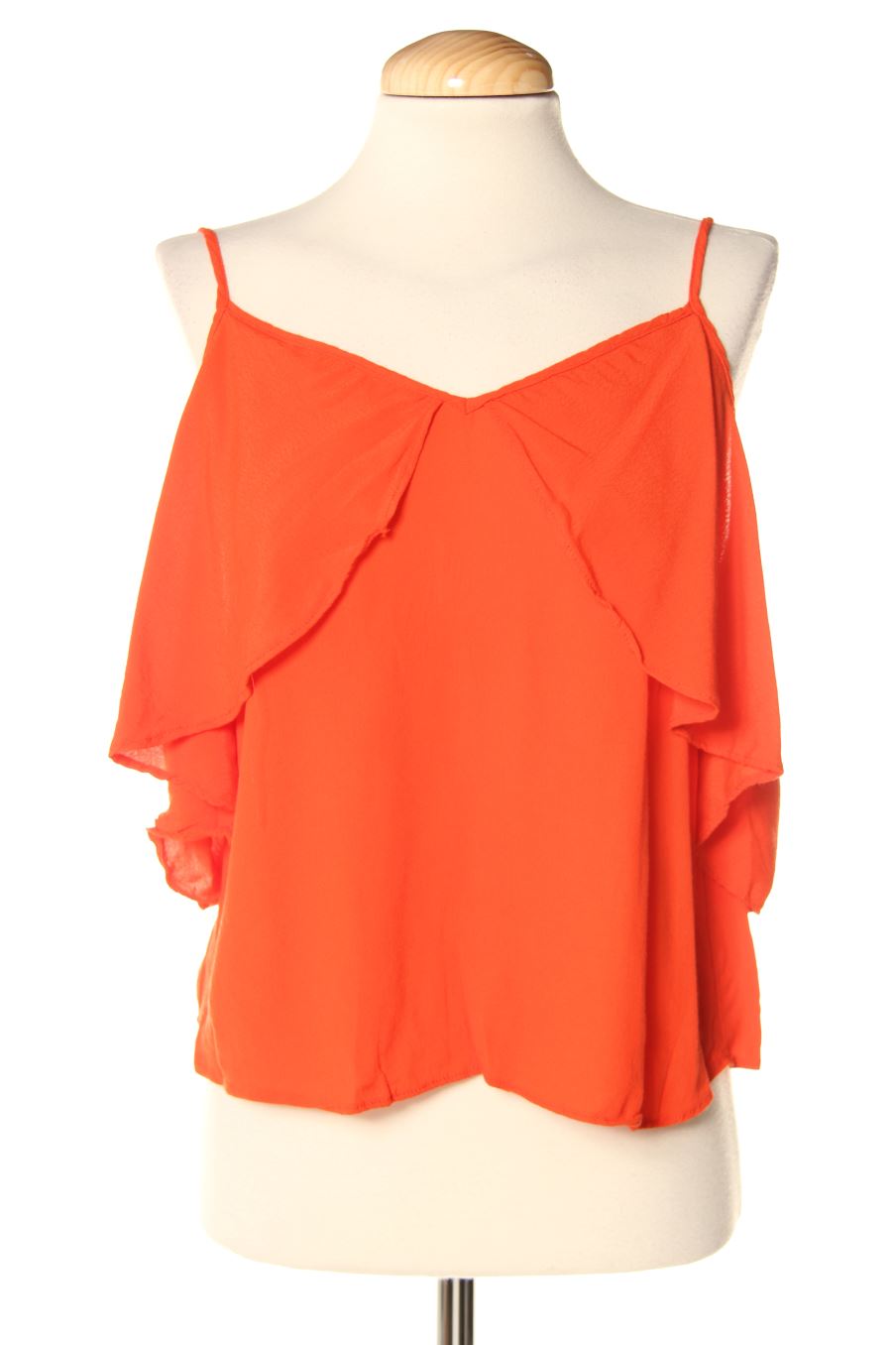 Top de Mango de la talla S, de color naranja