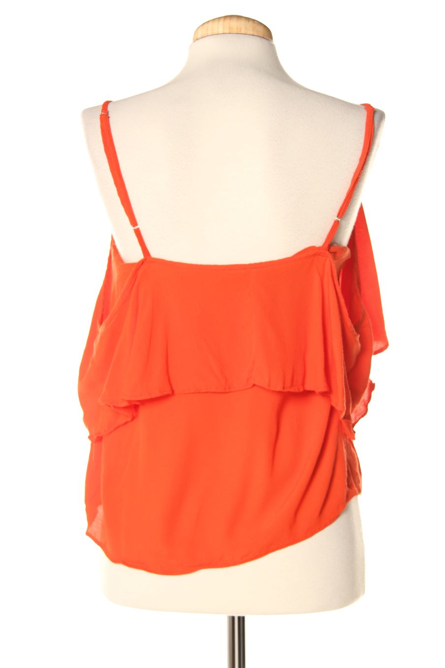 Top de Mango de la talla S, de color naranja