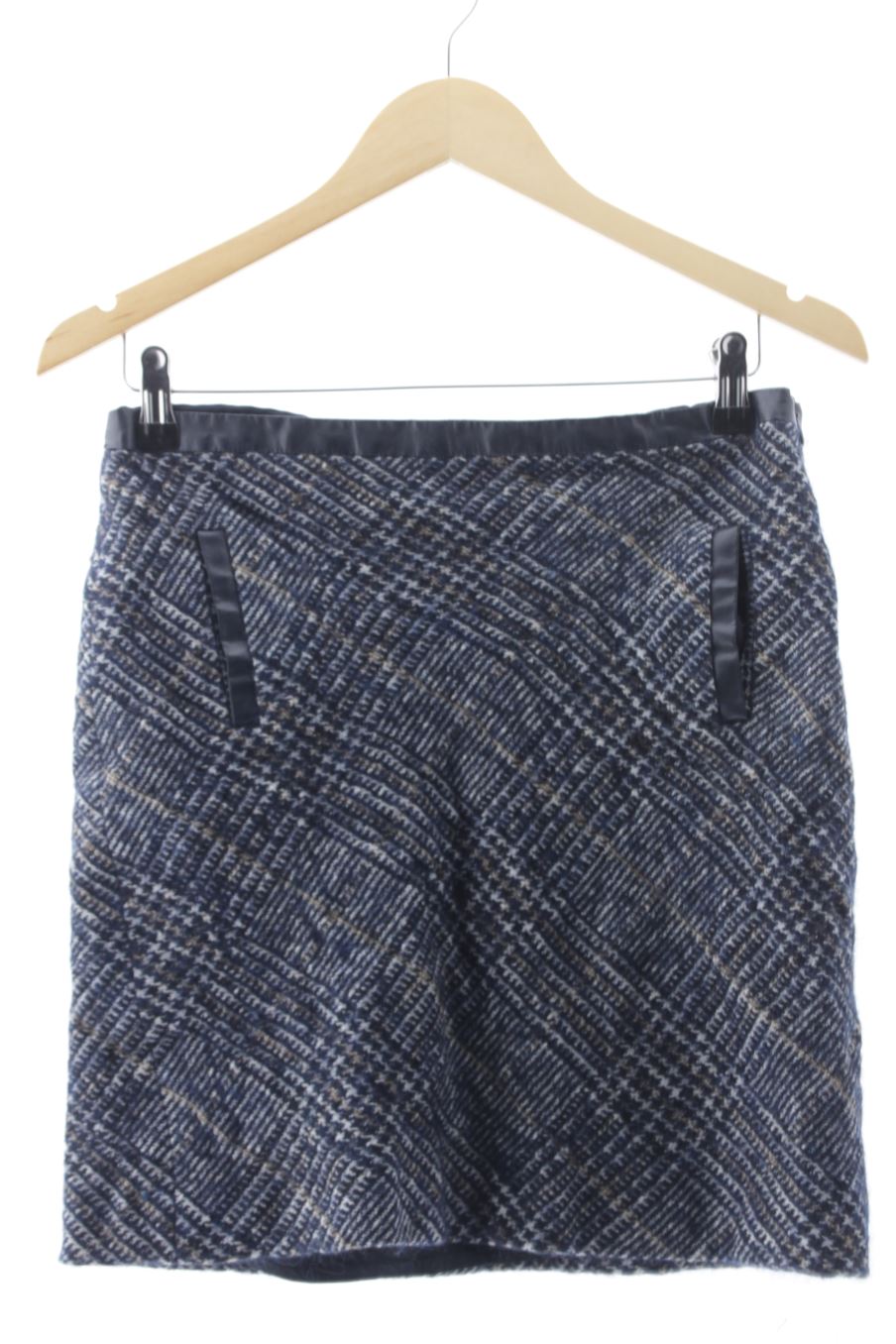 Aufwändiger Rock von Caroll Größe 40, Farbe Marineblau, für