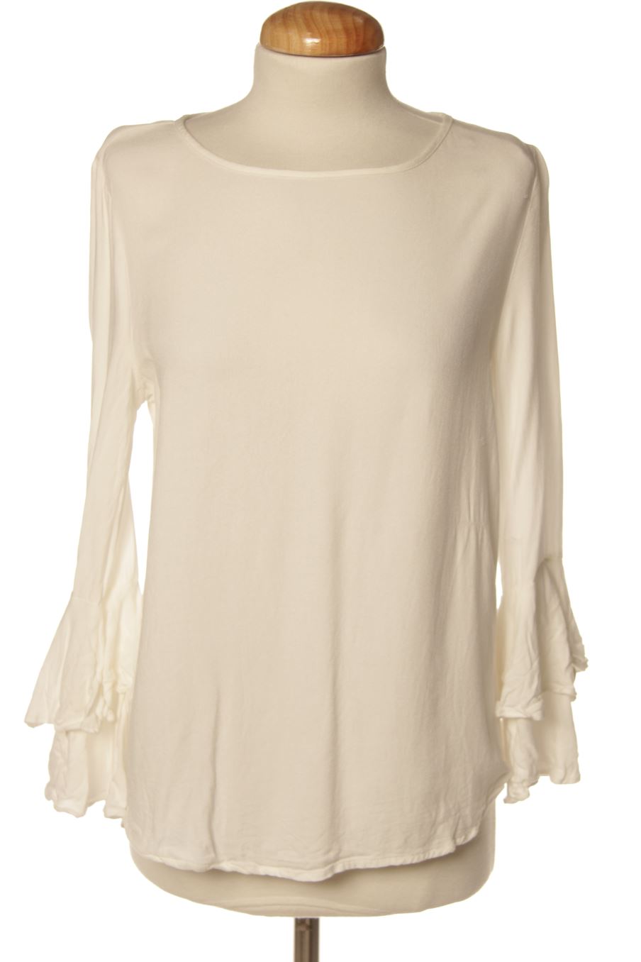 Blouse à manches longues Springfield de la taille 38, de couleur blanc