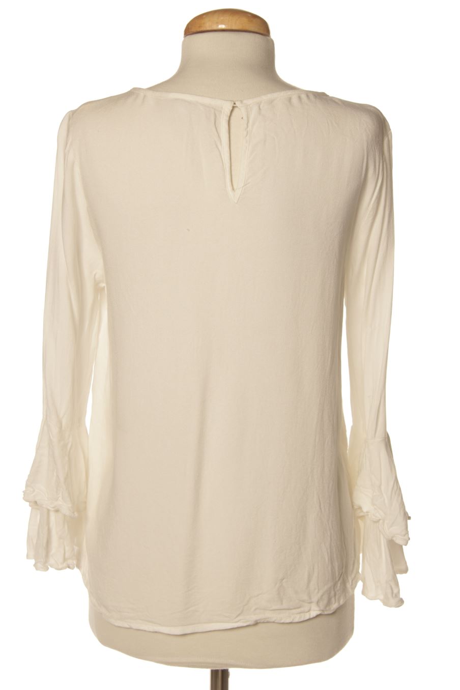 Blouse à manches longues Springfield de la taille 38, de couleur blanc