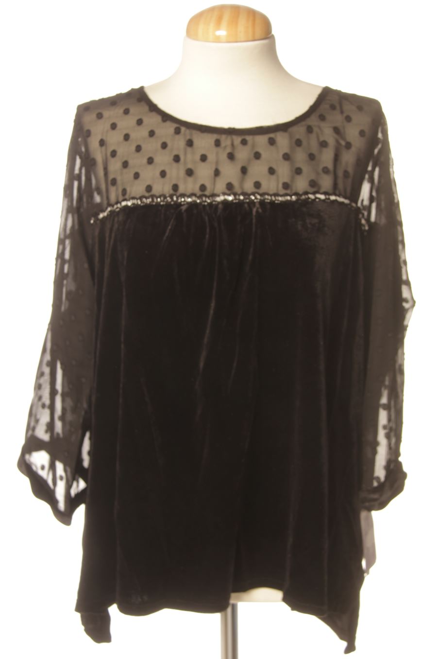 Blouse à manches longues Festa de la taille 52, de couleur noir