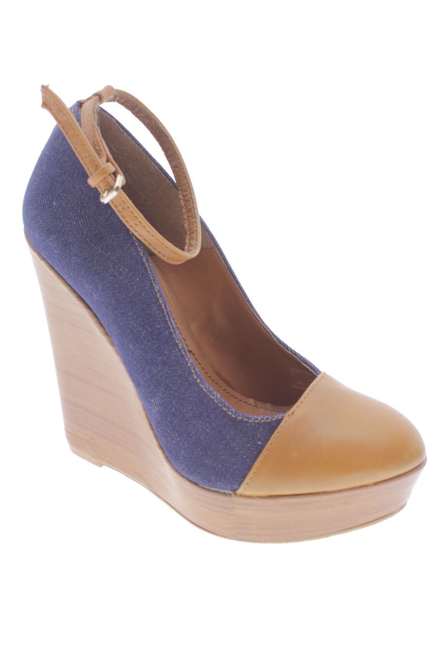 Plataformas de Zara de la talla 36, de color azul marino de