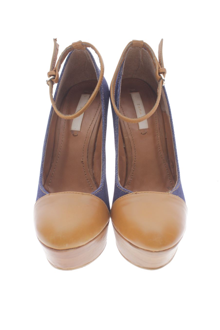 Plataformas de Zara de la talla 36, de color azul marino de