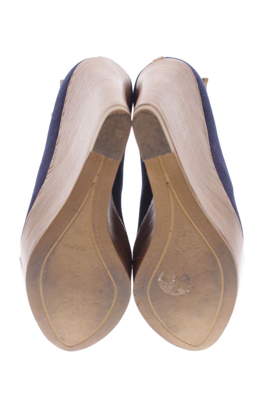 Plataformas de Zara de la talla 36, de color azul marino de
