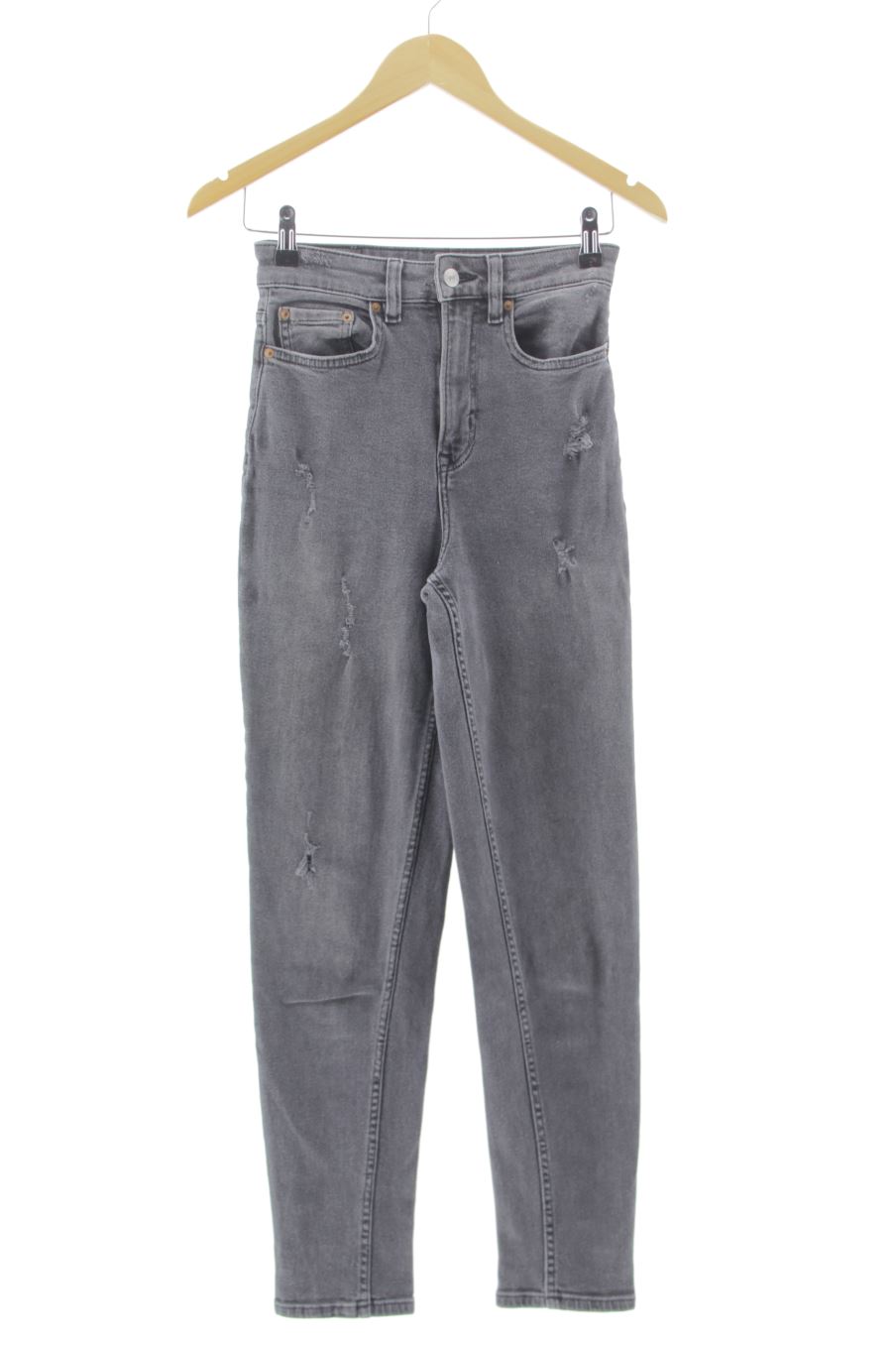 Vaquero de H&M de la talla 32, de color gris de ropa vaquera