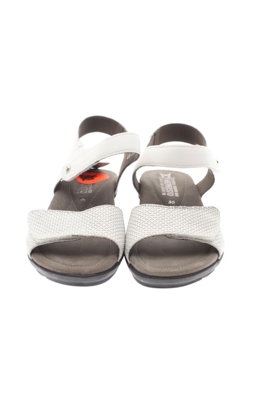 Sandalias planas de Mephisto de la talla 35, de color blanco de