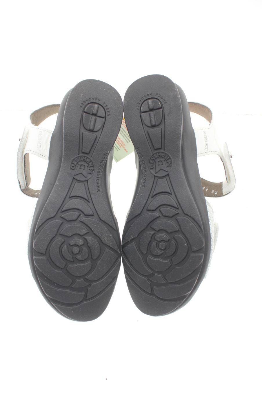 Sandalias planas de Mephisto de la talla 35, de color blanco de