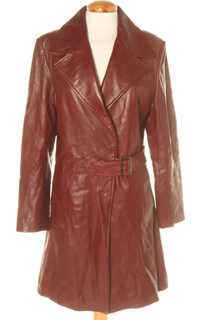 Manteau PERCENTIL de la taille 44, de couleur bordeaux de cuir et daim