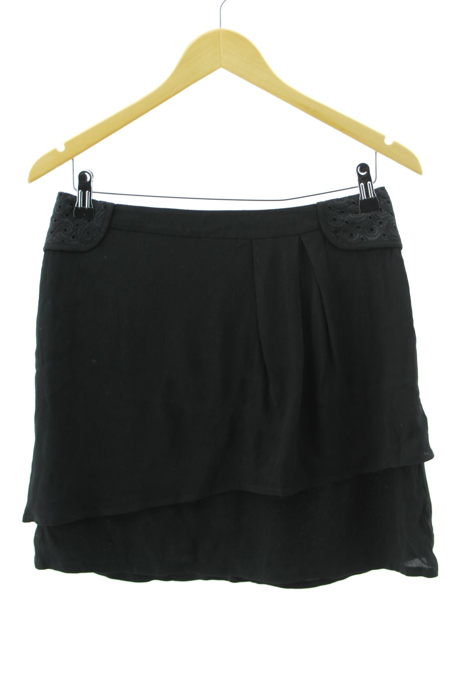 Aufwändiger Rock von Galeries Lafayette Größe 38, Farbe Schwarz, für
