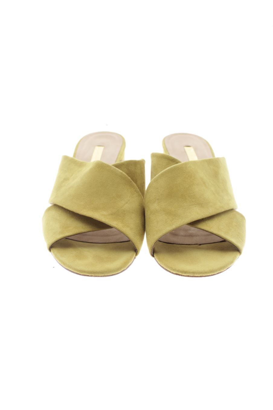 Sandalias tacon de Corina de la talla 40, de color amarillo de