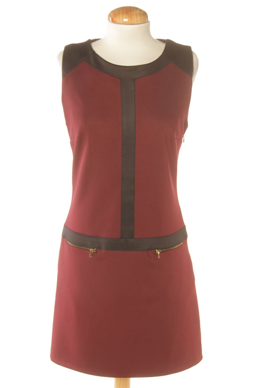 Robe casual Fórmula Joven de la taille 38, de couleur bordeaux
