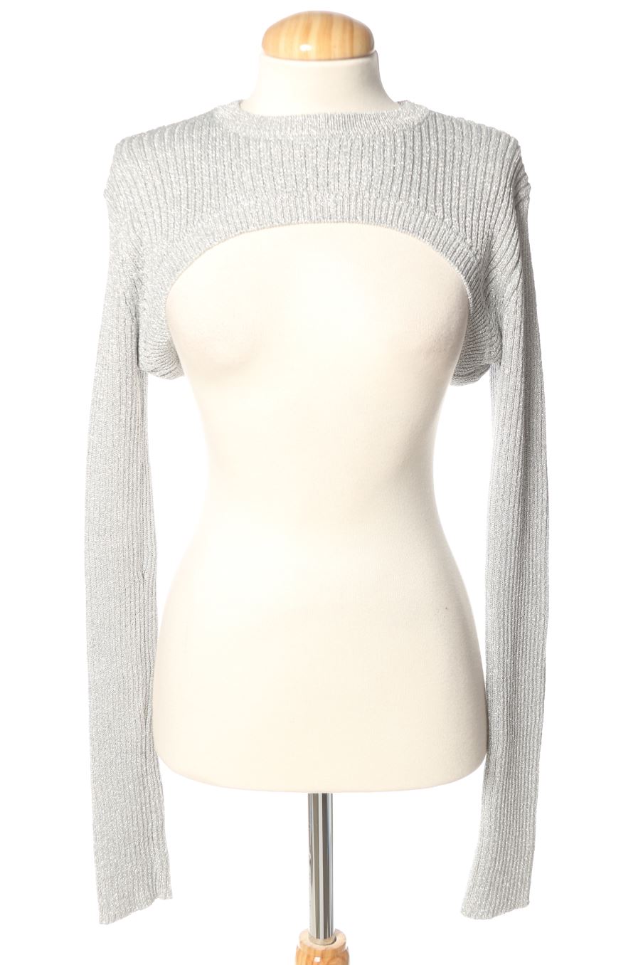 Pull Bershka de la taille S, de couleur argenté
