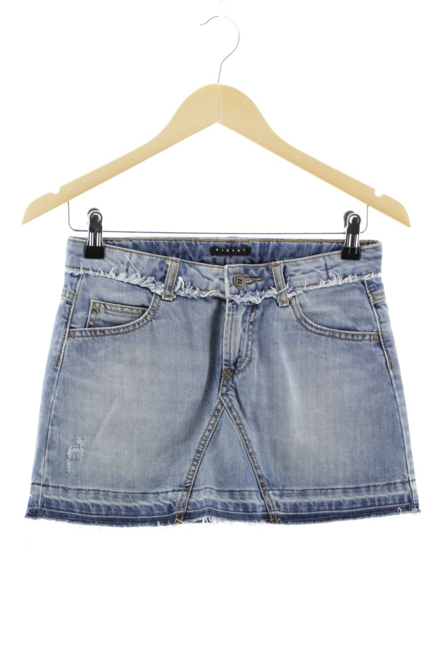 Jupe Sisley de la taille 10 ans de denim de seconde main