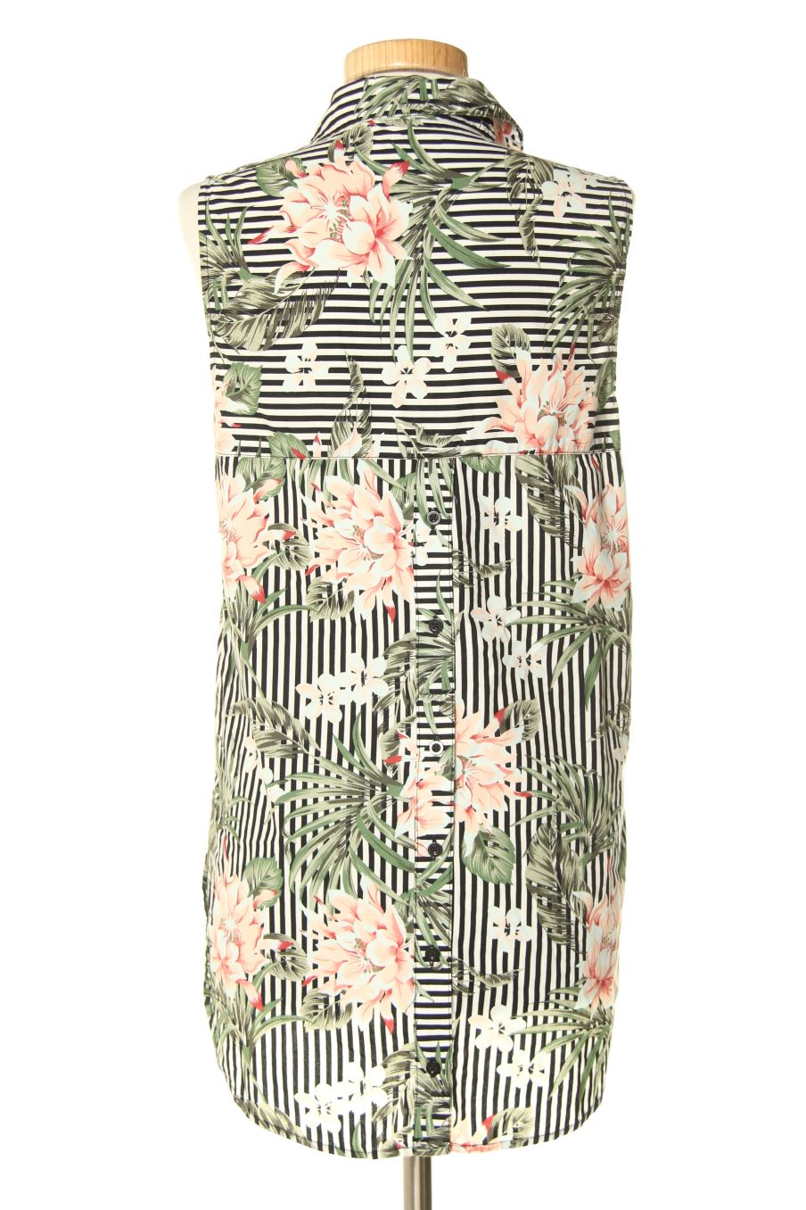 Camisa sin mangas de Mango de la talla XS, de color flores