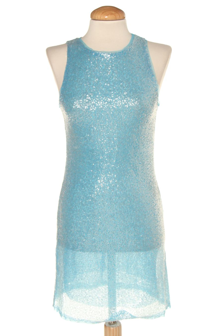 Robe casual Mango de la taille XS, de couleur bleu